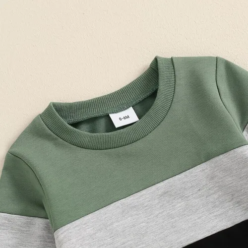 Miniatura 3 de Conjunto de sudadera de manga larga con cuello redondo y pantalones deportivos para bebés, ropa de invierno para bebé