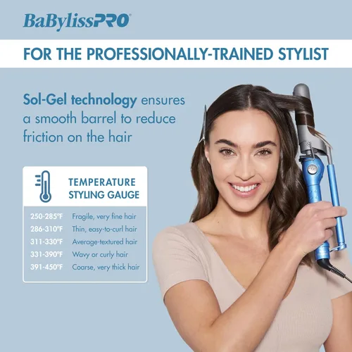 Miniatura 4 de BaBylissPRO Nano Titanium Curling Iron for Loose Curls & Beach Waves, Marcel Professional Hair Curler