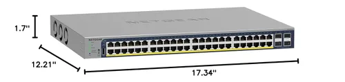 Miniatura 8 de NETGEAR Conmutador Inteligente Gigabit Ethernet PoE de 52 puertos (GS752TPP) - Administración en la nube Insight opcional, 48 x PoE+ @ 760W, 4 x 1G