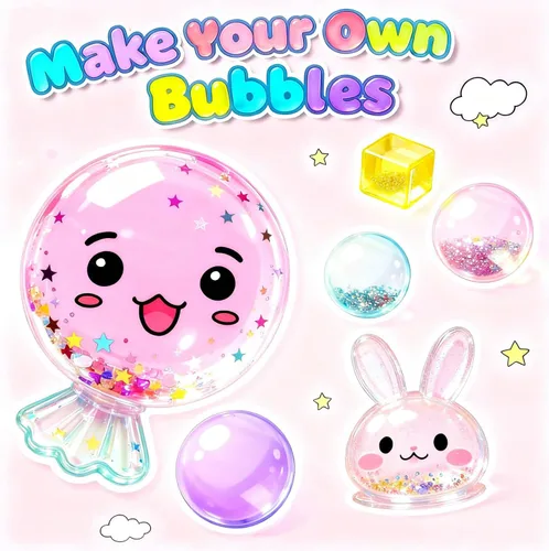 Miniatura 4 de BENWIL - Kit de burbujas de nano cinta para niños, kit de fabricación de nano cinta, tutoriales en video paso a paso