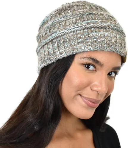 Miniatura 534 de C.C Trendy Warm Chunky Soft Stretch Cable Knit Beanie