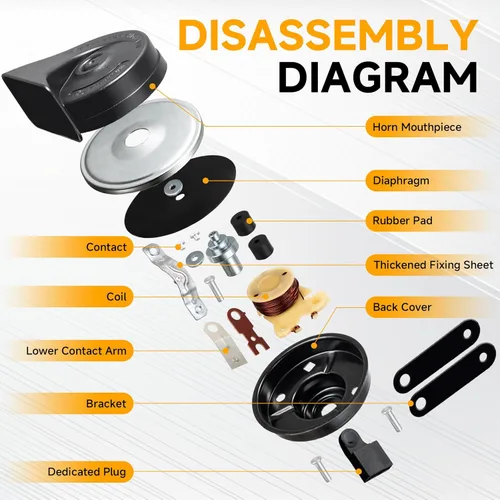Miniatura 6 de FARBIN Bocina de coche compatible con Toyota/Lexus/Subaru 12V impermeable bocinas automáticas fuertes con enchufe de bocina de 1 a 2