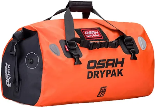 Miniatura 8 de Bolsa de lona impermeable y maleta - Bolsa seca para motocicleta, bolsas de sillín con cierre enrollable, gran espacio de almacenamiento, para Negro