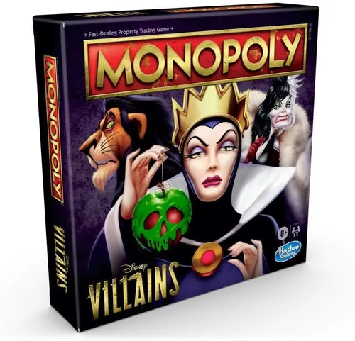 Monopoly: Disney Villains Edition - Juego de mesa para niños de 8 años en adelante, juega como un villano clásico de Disney