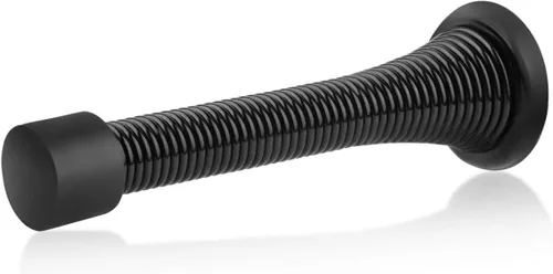 Miniatura 15 de HOMOTEK Paquete de 30 topes de puerta de resorte con parachoques de goma níquel satinado de 3-1/8 pulgadas, resorte flexible resistente, tope