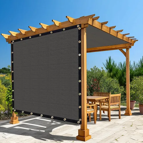 Amagenix 90 % gris oscuro con ojales, protección solar de 4 x 4 pies, pérgola para exteriores, jardín, patio, porche