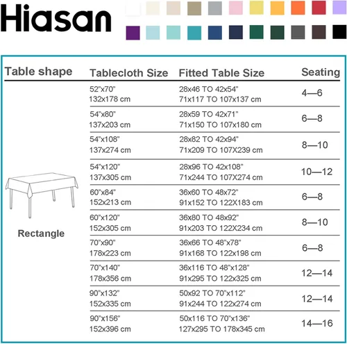 Miniatura 5 de Hiasan - Mantel rectangular a cuadros - Mantel lavable resistente a las manchas, al agua y a las arrugas, para comedor, 54 x 80 pulgadas
