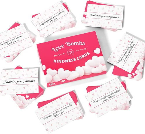Miniatura 6 de Better Me Love Bombs - Tarjetas de bondad – 111 tarjetas de agradecimiento y agradecimiento, notas de amor para él y ella, regalos simplemente