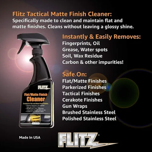 Miniatura 2 de Flitz Limpiador de acabado mate plano, botella de 8 onzas de aerosol de vinilo hecho en Estados Unidos para eliminar fácilmente la grasa, cera