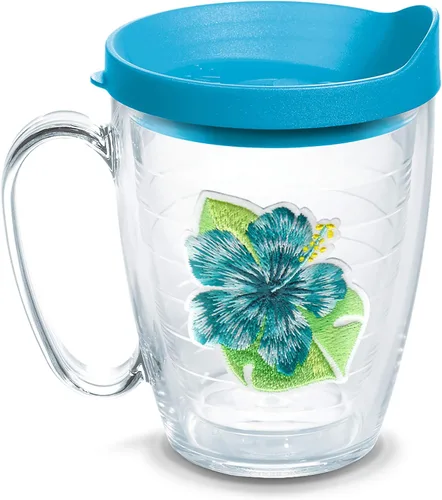 Miniatura 19 de Tervis Vaso aislado de doble pared Tropical Hibiscus Collection hecho en Estados Unidos mantiene las bebidas frías y calientes, 16 onzas, 4
