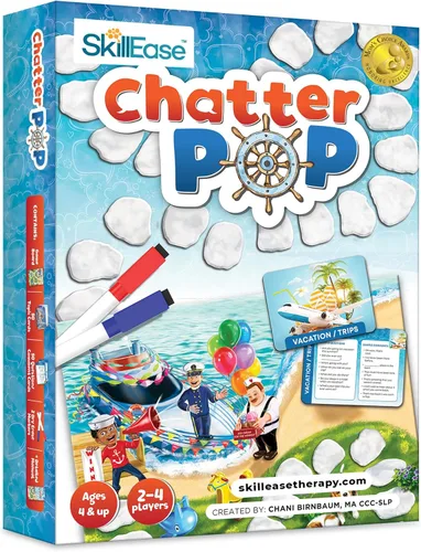 SkillEase Juego de habilidades sociales Chatter Pop para pensar en los demás, materiales de terapia del habla, juegos de terapia, educativos,