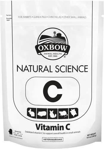 Oxbow Animal Health Suplemento de Vitamina C Natural Science, Vitamina C para Cobaya, Hecho con Heno Timothy de Oxbow, Suplementos para Mascotas