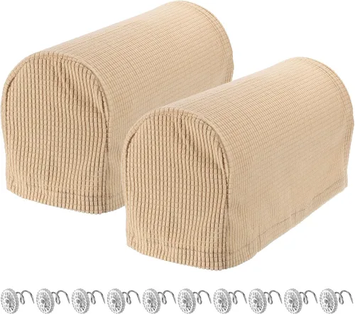 Miniatura 19 de uxcell Fundas elásticas para reposabrazos antideslizantes para sillas, sofás, fundas de brazo para sofá reclinable, 1 juego con pasadores giratorios
