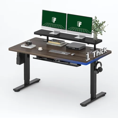 Miniatura 47 de FLEXISPOT Escritorio Eléctrico de Pie de Una Pieza, 40 x 24 Pulgadas Escritorio Ajustable con Superficie Sin Costuras, Controlador de Memoria