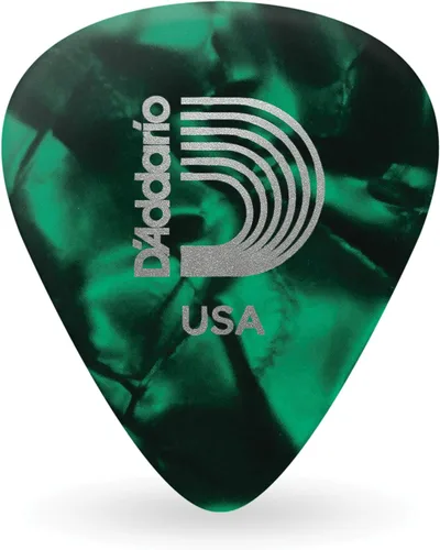 Miniatura 5 de D'Addario - Púas para guitarra de celuloide, accesorios para guitarra, púas para guitarra acústica, eléctrica y bajo, sensación natural, tono Verde