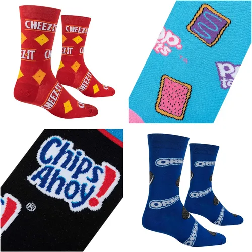 Miniatura 6 de Crazy Socks, Snack & Junk Food Themes, Fun Silly Novelty Crew, Large, Fun 8 Pack