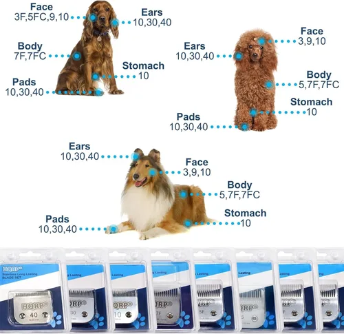 Miniatura 7 de HQRP Cuchilla cortadora de animales de tamaño 4F compatible con Oster Litio-Ion Volt 078004-000-000 para aseo de mascotas