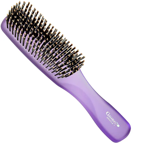 Miniatura 19 de Giorgio GION1B - Cepillo desenredante suave para el cabello, color azul neón, de 7.75 pulgadas, para hombres y mujeres. Cerdas suaves para cuero