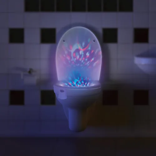 Miniatura 8 de Luz de discoteca para inodoro, luz de baño con sensor de movimiento, luces LED de baño, accesorios de baño divertidos, luces de inodoro dentro