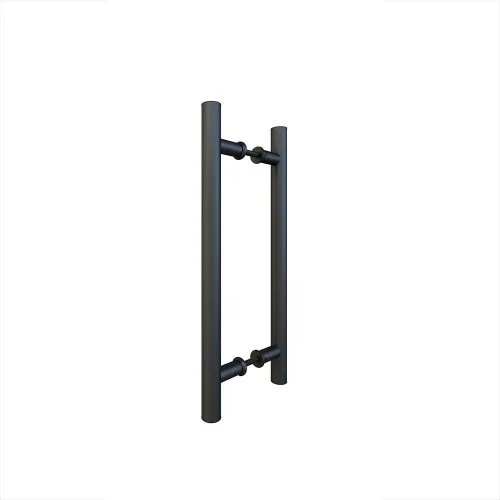 Miniatura 10 de JUBEST Manija de puerta de granero de 12 pulgadas, pasamanos de puerta corredera en forma de H de doble cara, manijas de puerta batiente Negro mate