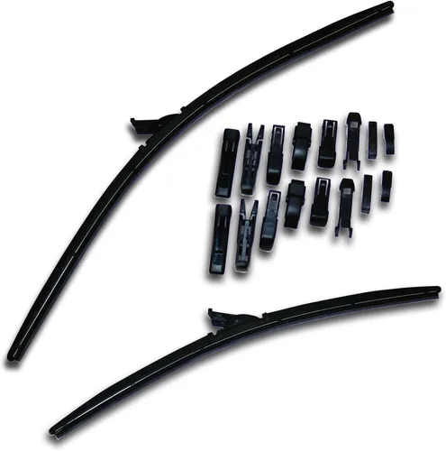 WBU-26-24 - Limpiaparabrisas sin soporte, adaptador múltiple, 26 pulgadas (25.591 in) lado del conductor y 24 pulgadas (23.622 in) lado del