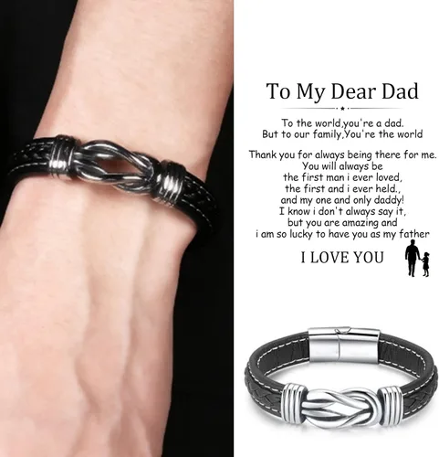 Miniatura 17 de Pulsera de cuero para hombre (mahua/matikou/yuanquan/8 Infinity)