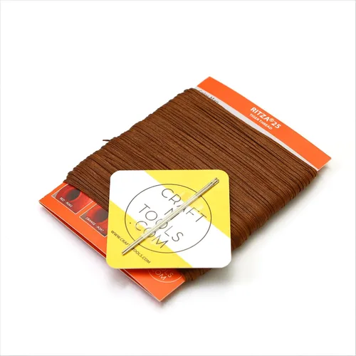 Miniatura 18 de Amber Glow RITZA 25 Tiger Thread for Leather Craft Hilo de tigre encerado Poliéster de 0.047 in