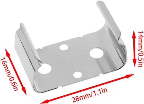 Miniatura 4 de 4PCS Metal 9-Volt Batería Soporte Abrazadera AA Doble Soporte de Batería Clip de Fijación AA Doble Soporte de Batería Clip de Fijación