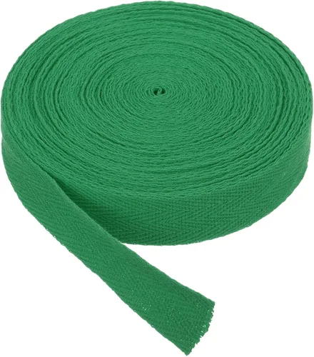 Miniatura 100 de PATIKIL Cinta de sarga de algodón de 1 pulgada, 50 yardas, cinta de algodón, cinta de encuadernación al bies, cinta de espiga para costura, Verde
