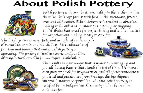 Miniatura 6 de Auténtica cuchara de cerámica polaca exclusiva UNIKAT en diseño de campo de arco iris hecha a mano en Bolesławiec Polonia + certificado