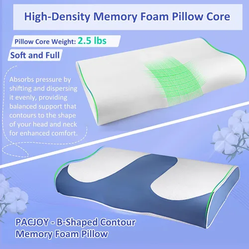 Miniatura 2 de Almohada cervical para el cuello, almohadas refrescantes ultrafinas para aliviar el dolor de cuello, hombros, espuma viscoelástica ergonómica