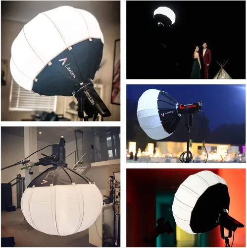 Miniatura 9 de Aputure Modificador de luz suave para farol, 26 pulgadas, ajuste rápido, plegable, luz espacial Aputure mejorada para 300D Mark II 120D 120T 120D