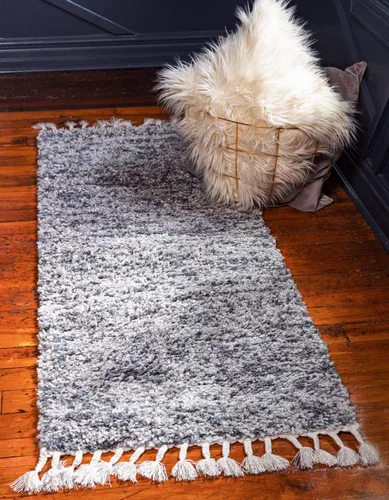 Miniatura 16 de Unique Loom Hygge Shag Collection - Alfombra moderna de inspiración marroquí, afelpada y acogedora, 2.2 x 3 pies, color azul/azul marino