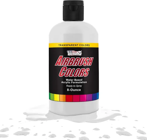 Miniatura 14 de U.S. Art Supply Pintura acrílica transparente Chartruesse para aerógrafo, 8 onzas, lista para rociar, pintura con pincel de aire para uñas, modelos