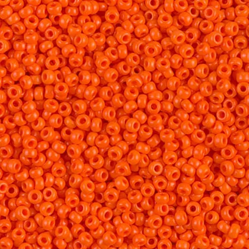 Miniatura 2 de Orange Opaque Miyuki - Cuentas de cristal redondas japonesas de rocailles 11/0 de aproximadamente 0.85 oz y 5 pulgadas