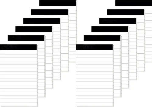 Miniatura 9 de 6 piezas de recambios para bloc de notas de 3 x 5 pulgadas, mini cuaderno de notas en blanco con 30 hojas cada bloc, papel rayado de reglas