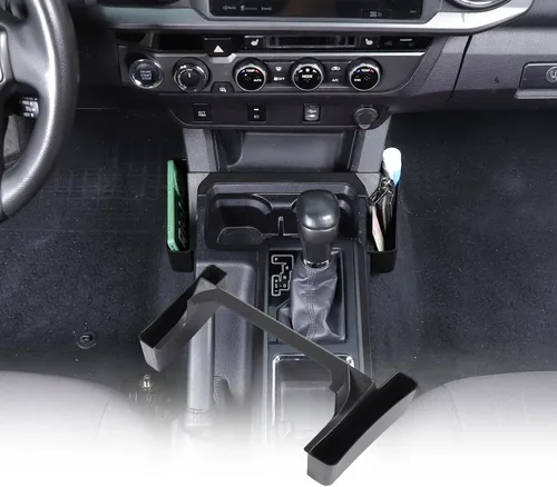 Miniatura 8 de Lcojicep Bandeja organizadora de palanca de cambios de consola central compatible con Toyota Tacoma 2016-2023, caja de almacenamiento lateral