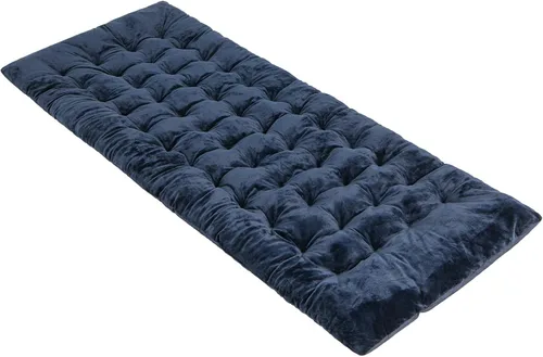 Giantex Almohadilla para cuna de campamento, 75 x 27.5 x 3 pulgadas, cojín reclinable con 4 correas de fijación, cojín grueso para silla de descanso
