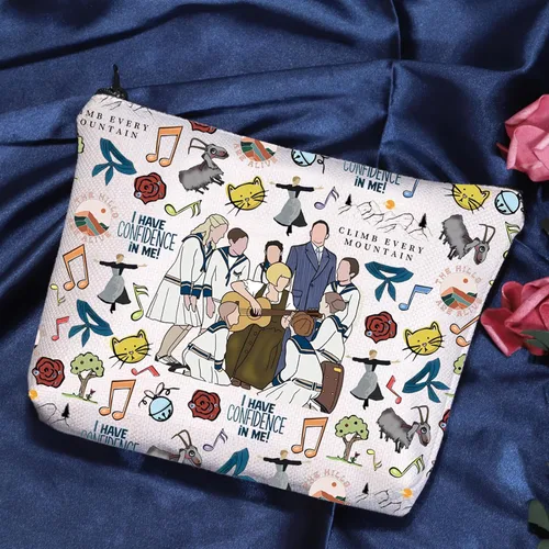 Miniatura 6 de POFULL Von Trapp - Bolsa de cosméticos para películas musicales, regalo para amantes de la música, regalo para cantar