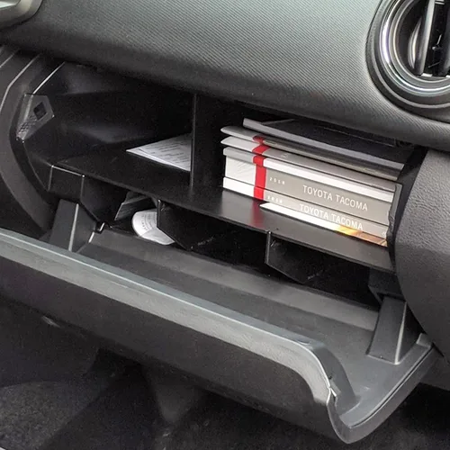 Miniatura 3 de Organizador de divisores de guantera compatible con accesorios Toyota Tacoma 2016 2017 2018 2019 2020 2021 2022 2023, almacenamiento