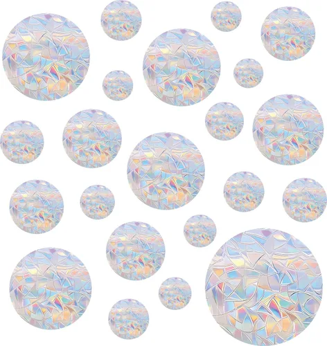 Miniatura 19 de 39 PIEZAS Adhesivos de Flores para Ventana - Calcomanías Anticolisión para Ventana para Salvar Aves, Adhesivos de Vinilo Prismáticos sin Adhesivo