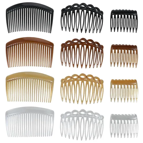 Peines de pelo francés para mujer, 12 piezas de peines versátiles, peine de peluquero profesional para peinar y aseo para flequillo, extensiones de