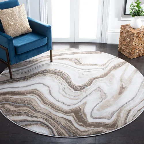 Miniatura 17 de SAFAVIEH Craft Collection - Alfombra decorativa, 2'3" x 4', azul y gris, diseño abstracto moderno, no desprende pelusa y de fácil cuidado, ideal