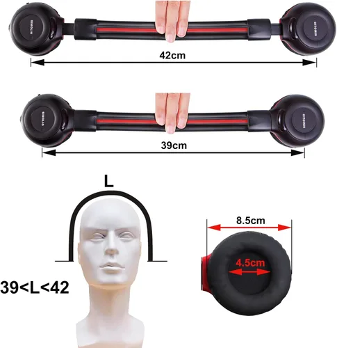 Miniatura 4 de SIMOLIO Auriculares IR para DVD de automóvil, auriculares infrarrojos universales de 2 canales, auriculares inalámbricos para automóvil con bolsa