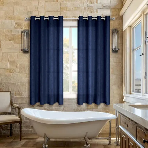 Miniatura 25 de Pitalk Cortinas de dormitorio azul oscuro de 72 pulgadas de largo con ojales, decoración náutica costera masculina, decoración náutica, Azul marino
