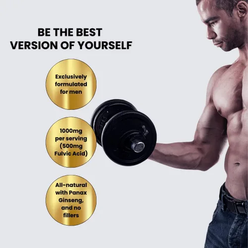 Miniatura 5 de LIVS Cápsulas puras de Shilajit del Himalaya para hombres, 1000 mg por porción con 50% de ácido fúlvico y más de 85 minerales traza, energía