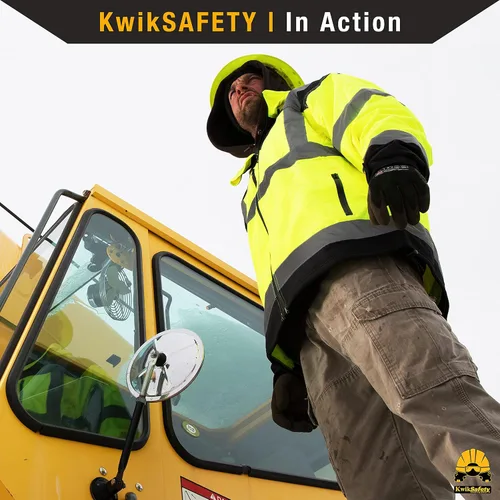 Miniatura 7 de KwikSafety - Charlotte, NC - Chaqueta de seguridad Softshell AGENT & GALAXY [Diseño Base y Edición Limitada] Clase 3 ANSI Testada OSHA Agente