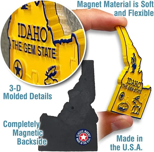 Miniatura 3 de Imán con diseño de mapa de estado, Idaho