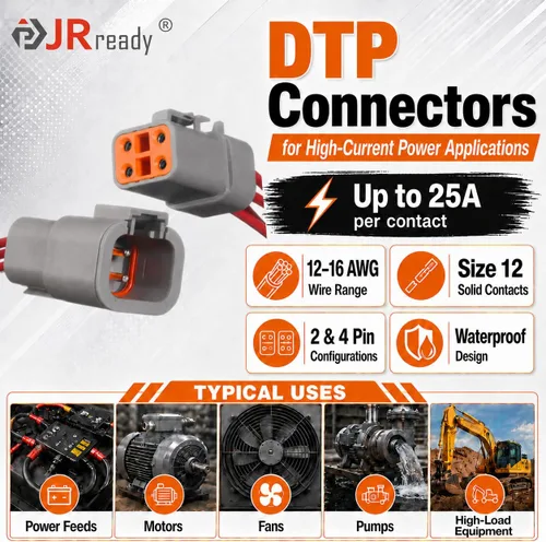 Miniatura 3 de JRready 6 pares de conectores Deutsch de 1 pin, ST6287-0106 IP67, impermeable, DTHD, conector de un solo pin para aplicaciones de alta resistencia