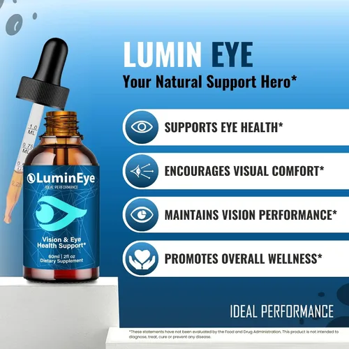 Miniatura 4 de LuminEye Drops, gotas oficiales de suplemento de salud ocular LuminEye, máxima fuerza, bienestar visual natural y vista cristalina, cuentagotas